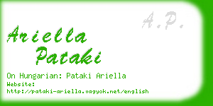 ariella pataki business card